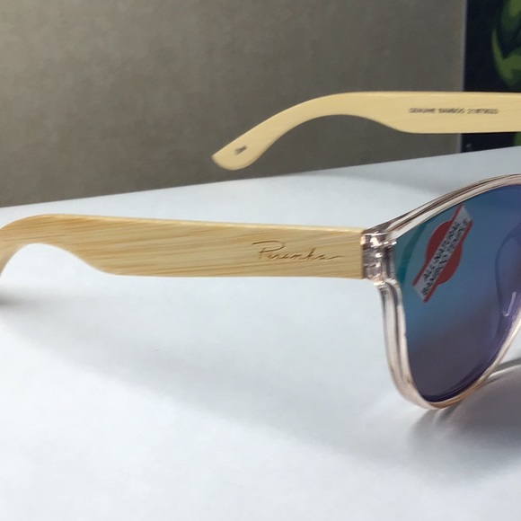 Women’s crystal pink sunglasses with bamboo Temple - Picture 2 of 4